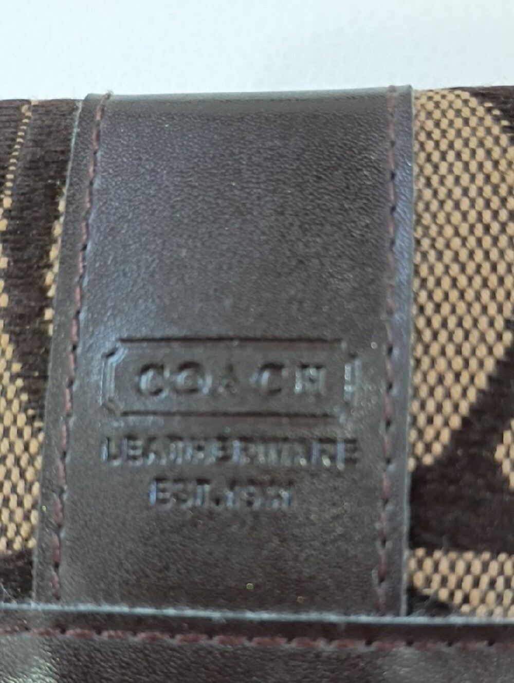 Coach Vintage Brown Signature Canvas Continental Wallet - Picture 7 of 13